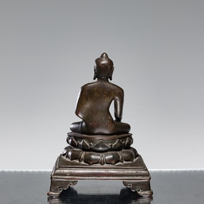 Lot 9 - BUDDHA BRONZE INDIA NALANDA 8TH CENTURY OR POSSIBLY LATER