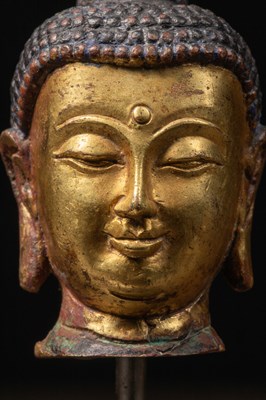 Lot 1 - HEAD OF A BUDDHA