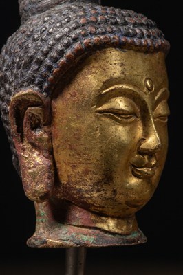 Lot 1 - HEAD OF A BUDDHA