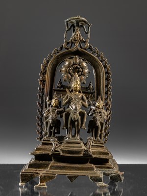 Lot 44 - PALA SHRINE OF REVANTA (SON OF SURYA) ON A HUNT