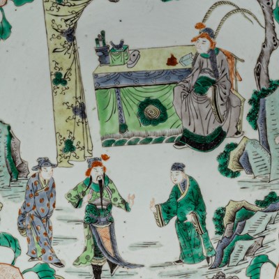 Lot 32 - (R) FAMILLE VERTE CHARGER CHINA KANGXI STYLE 19TH CENTURY
