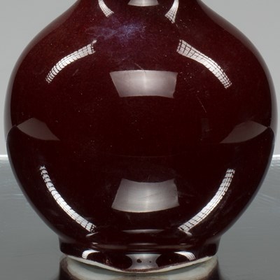 Lot 33 - (R) A CHINESE PORCELAIN SANG DE BOEUF BOTTLE VASE