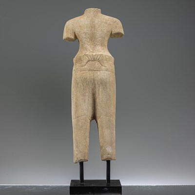 Lot 44 - BAPHUON STYLE SANDSTONE FIGURE OF UMA 11TH CENTURY SOUTH-EAST ASIA