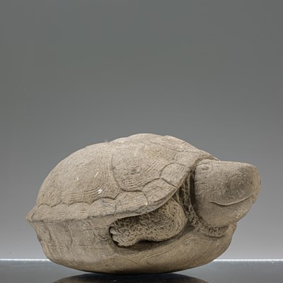 Lot 64 - BAYON STYLE SANDSTONE TURTLE SOUTH-EAST ASIA KHMER 11TH CENTURY
