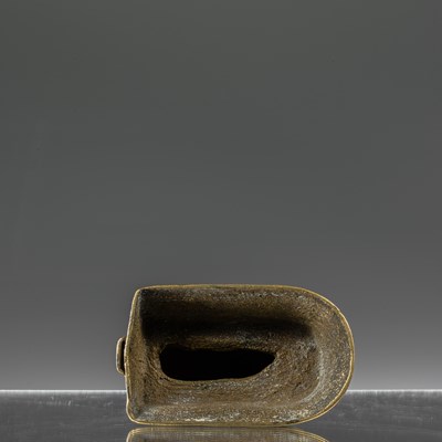 Lot 12 - BRONZE NANDI WITH SILVER EYES INDIA 18TH CENTURY