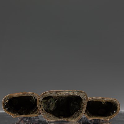 Lot 39 - GROUP OF THREE NEPALESE 16TH CENTURY BRONZE SCULPTURES (INDRA + CONSORTS)