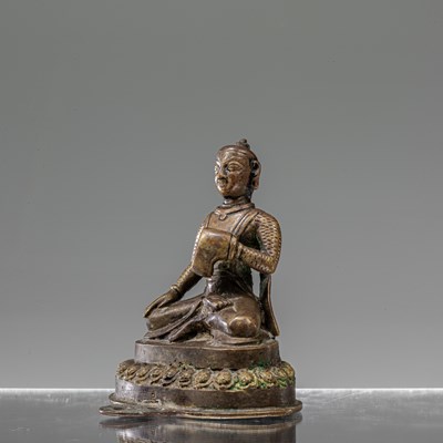 Lot 35 - MALE GOD BRONZE NEPAL 19TH CENTURY