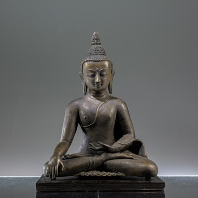 Lot 140 - BRONZE BUDDHA TIBET 13TH CENTURY