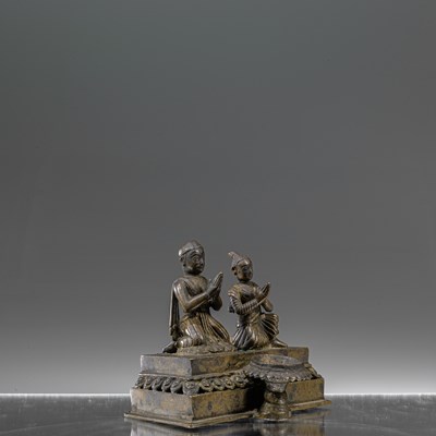 Lot 31 - NEPALESE 18TH CENTURY OILLAMP