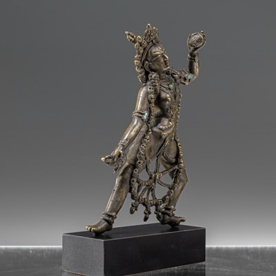Lot 149 - STANDING TIBETAN BRONZE VAJRAYOGINI 16TH CENTURY
