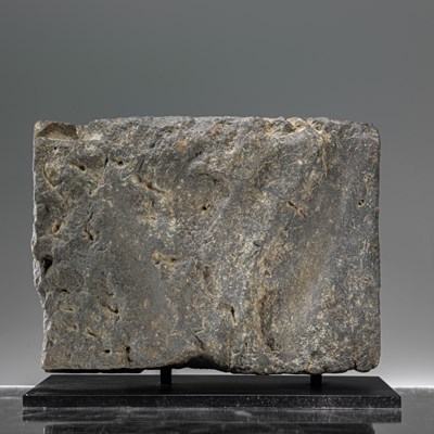 Lot 89 - STUPA BASE DEPICTING FOUR BUDDHAS BLACKSTONE PALA INDIA 12TH CENTURY