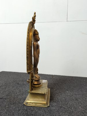 Lot 95 - STANDING BRONZE JAIN PARSHVA, THE 23RD TIRTHANKARA 15TH CENTURY