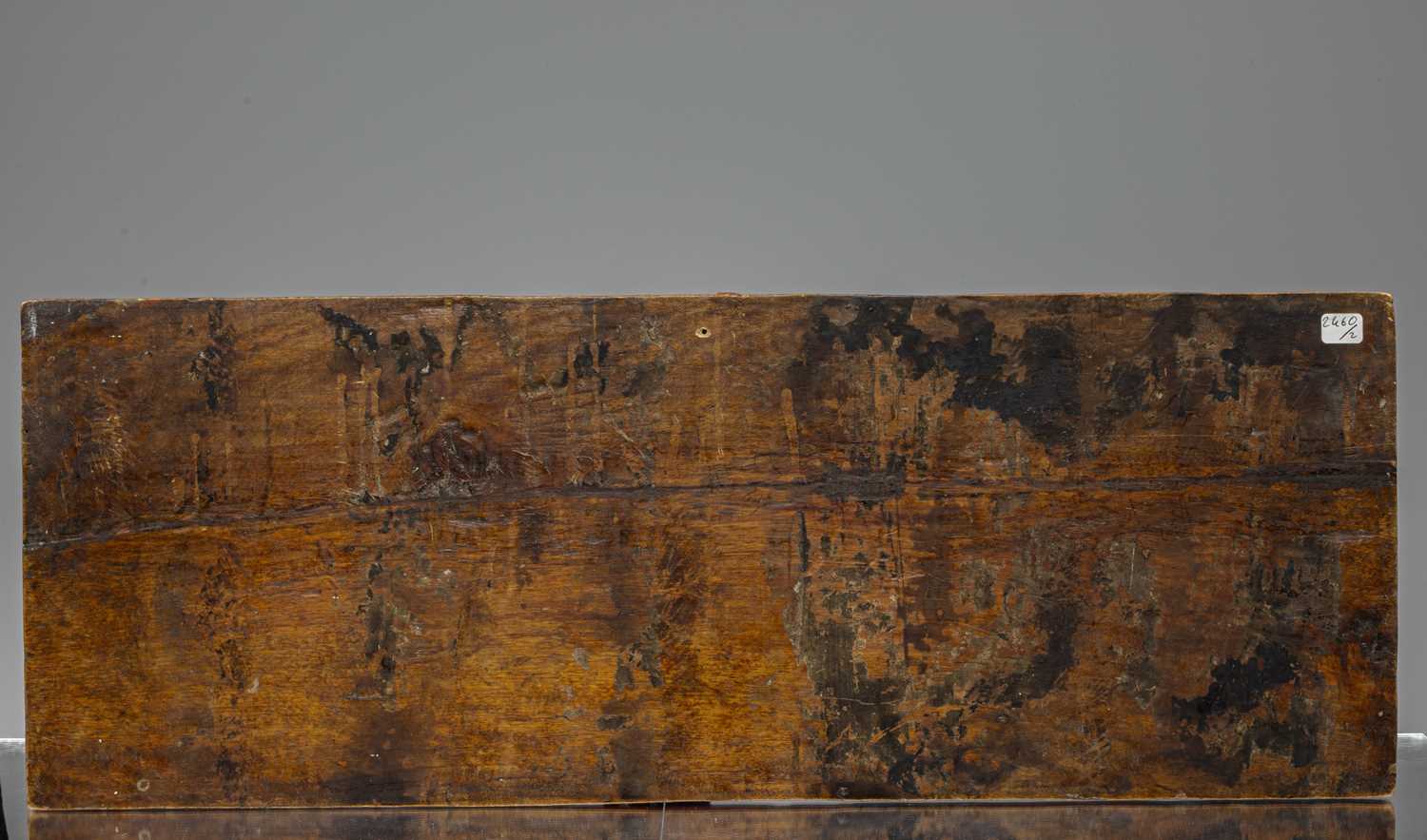 Lot 25 - CARVED WOOD BOOKCOVER TIBET 15TH CENTURY