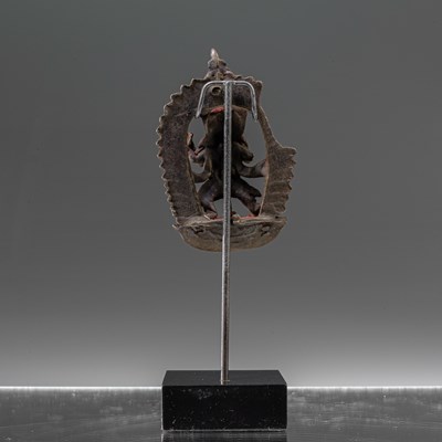 Lot 124 - STANDING NEPALESE BRONZE GANESHA 18TH CENTURY