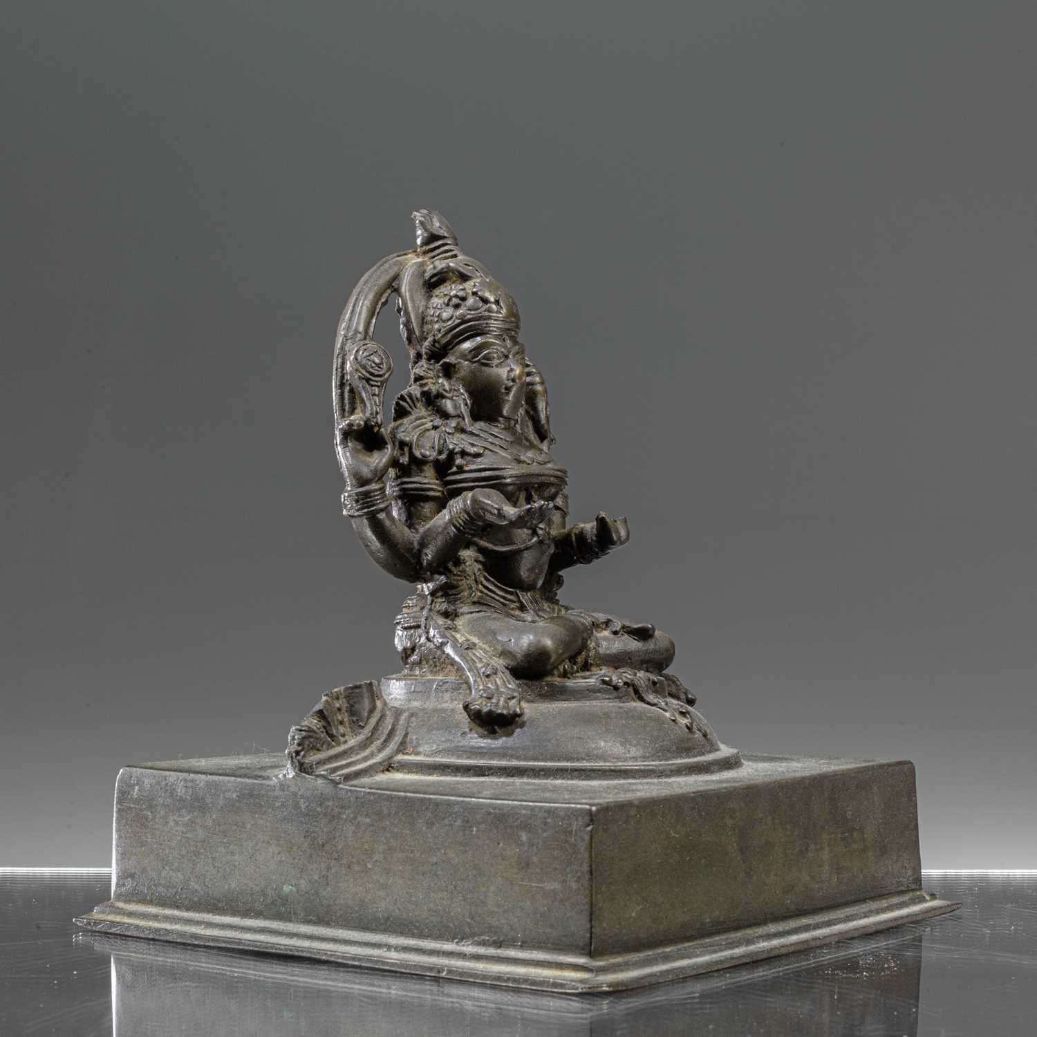 Lot 53 - SEATED BRONZE LAKSHMI INDIA KERALA 18TH CENTURY