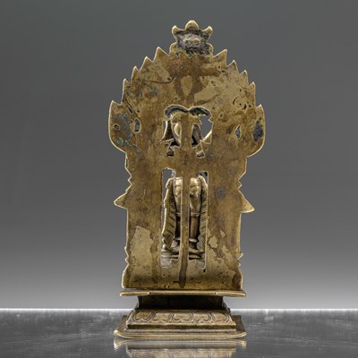 Lot 54 - UNUSUAL BI-COLOR BRONZE OF RAMA INDIA  18TH CENTURY
