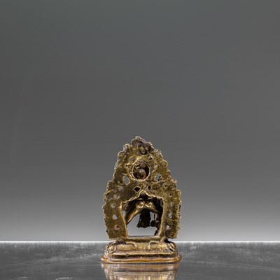 Lot 76 - STANDING BRONZE GANESHA NEPAL 18TH CENTURY