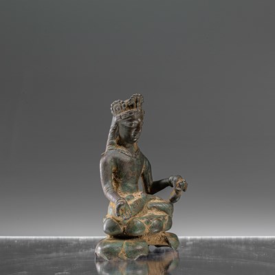 Lot 78 - BUDDHA MAITREYA BRONZE SWAT VALLEY 7TH CENTURY