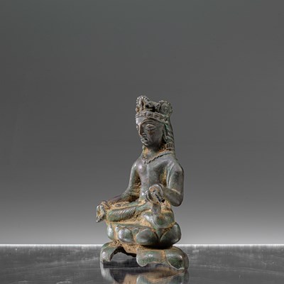 Lot 78 - BUDDHA MAITREYA BRONZE SWAT VALLEY 7TH CENTURY