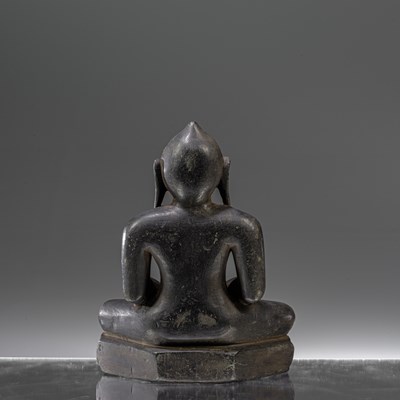 Lot 55 - SEATED STONE JAIN BUDDHA INDIA 19TH CENTURY