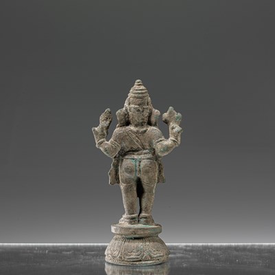 Lot 86 - STANDING INDIA 15TH CENTURY BRONZE GANESHA