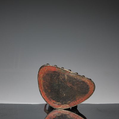 Lot 8 - BRONZE AMITAYUS WITH INLAYS TIBET ABOUT1900