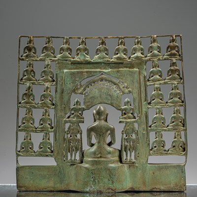 Lot 1 - BRONZE JAIN SHRINE CENTRAL INDIA MADYHA PRADESH