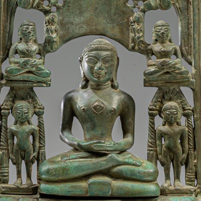 Lot 1 - BRONZE JAIN SHRINE CENTRAL INDIA MADYHA PRADESH