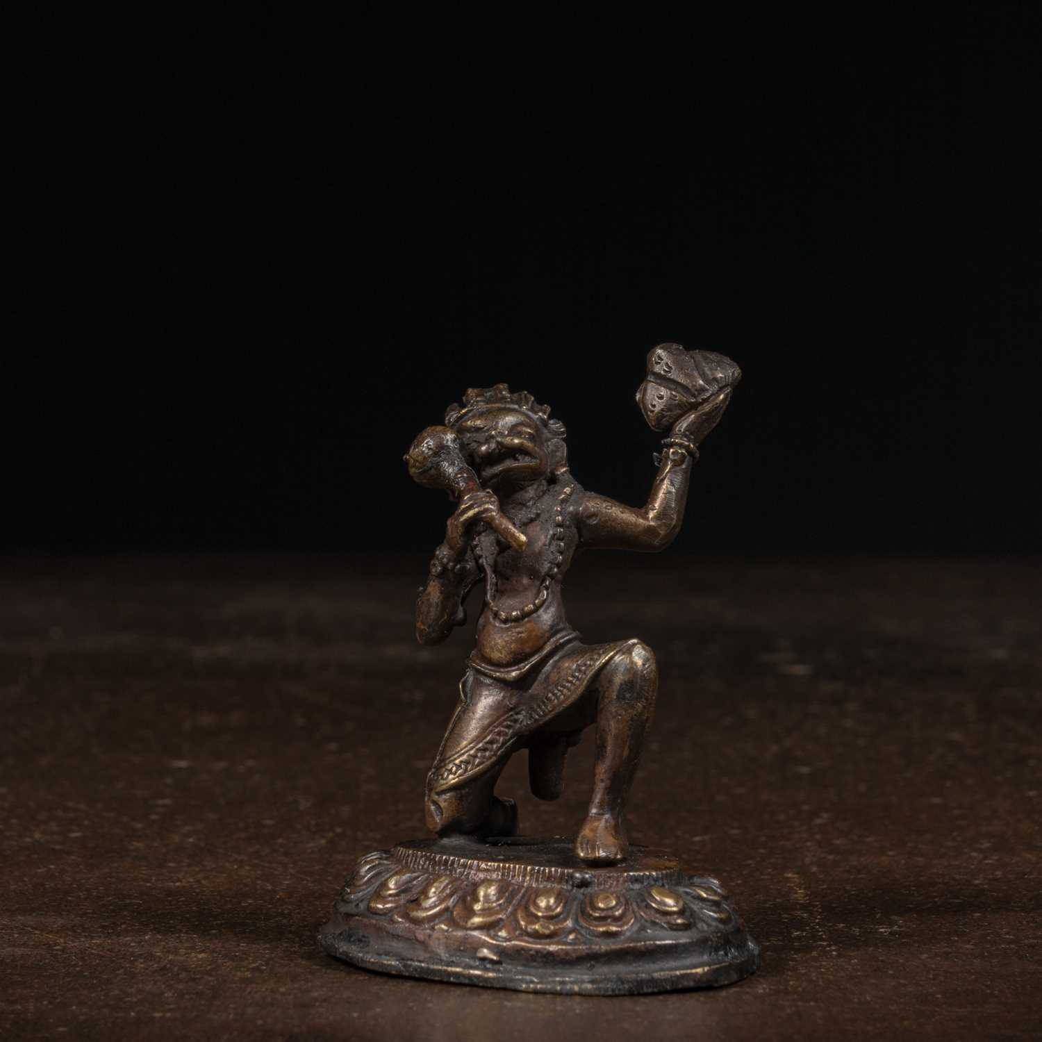 Lot 68 - STANDING HANUMAN BRONZE 1950's