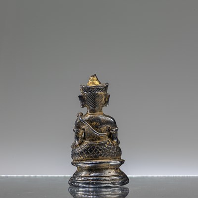 Lot 18 - SEATED SILVER GANESHA CAMBODIA 18TH CENTURY