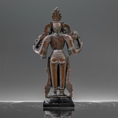 Lot 62 - STANDING BRONZE KALI INDIA 18TH CENTURY