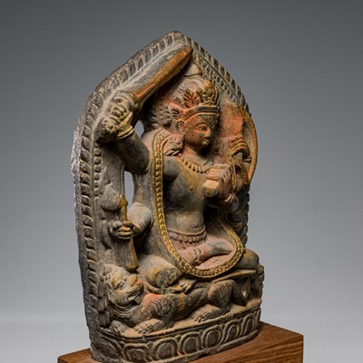 Lot 56 - (R) MANJUSHRI STONE NEPAL 16TH CENTURY
