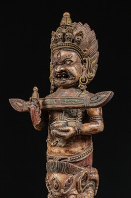Lot 34 - PANJARANATHA MAHAKALA HORN PHURBU NEPAL 19TH CENTURY