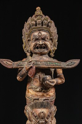 Lot 34 - PANJARANATHA MAHAKALA HORN PHURBU NEPAL 19TH CENTURY