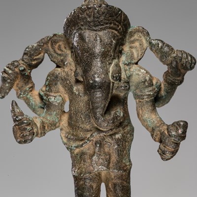 Lot 86 - STANDING GANESHA BRONZE CAMBODIA13 TH CENTURY