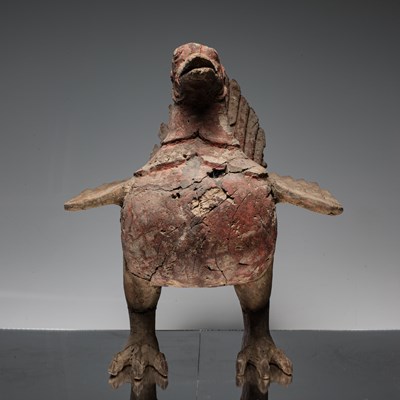 Lot 76 - STANDING WOOD HINTHA-BIRD BIRMA 18TH CENTURY