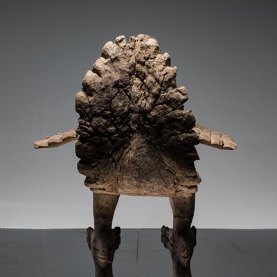 Lot 76 - STANDING WOOD HINTHA-BIRD BIRMA 18TH CENTURY
