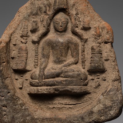 Lot 59 - RARE VOTIVE CLAY TSA TSA DEPICTING BUDDHA PAGAN 10TH TO 13TH CENTURY