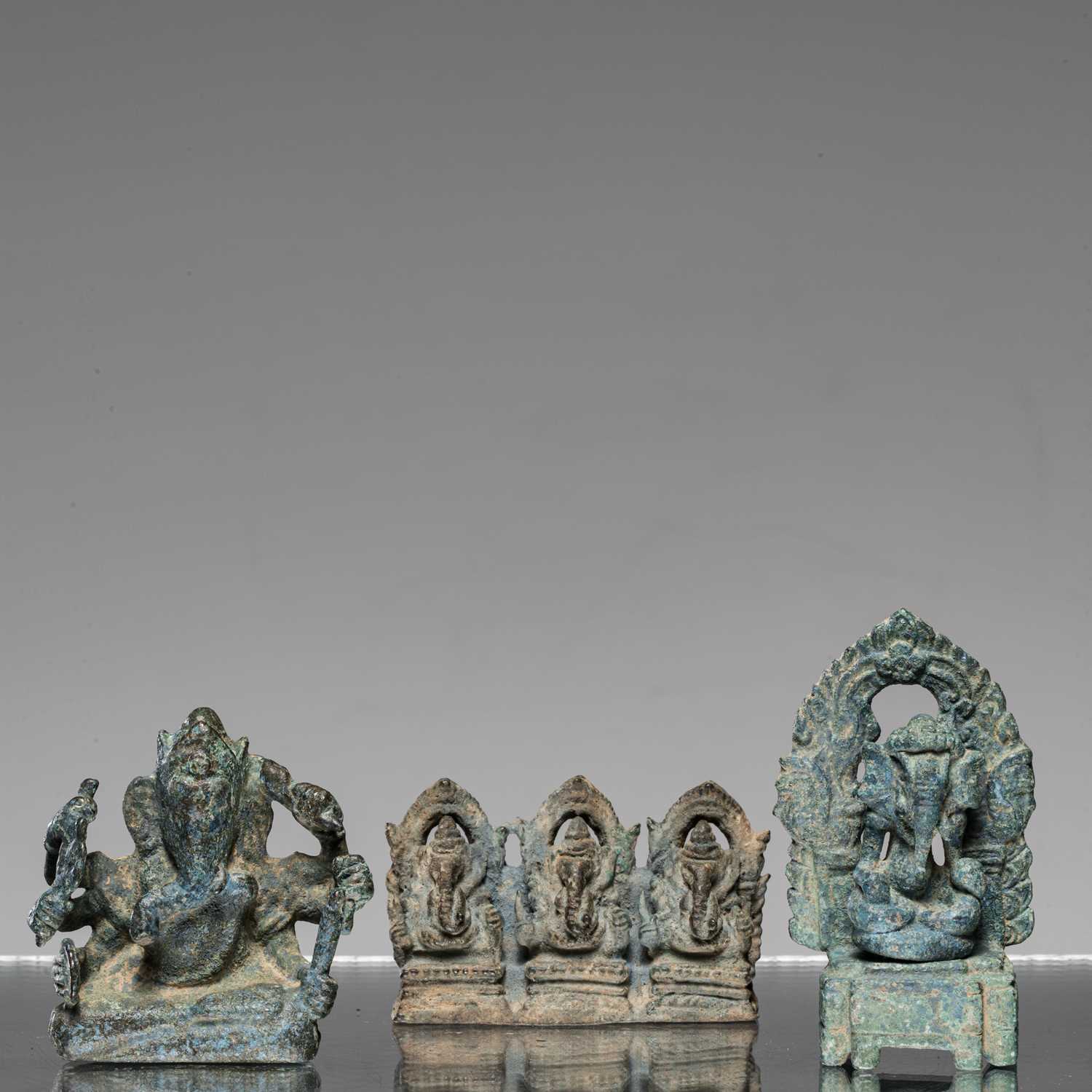 Lot 72 - GROUP OF GANESHAS CAMBODIA 13TH CENTURY