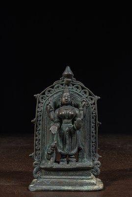 Lot 171 - STANDING BRONZE DURGA INDIA 17TH CENTURY