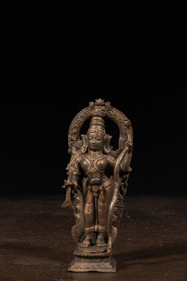 Lot 186 - STANDING RAMA BRONZE INDIA 19TH CENTURY