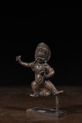 Lot 19 - RARE VAJRAPANI BRONZE TIBET 19TH CENTURY