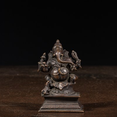 Lot 155 - GANESHA BRONZE INDIA 19TH CENTURY