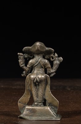 Lot 298 - STANDING GANESHA BRONZE INDIA 18TH CENTURY