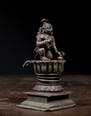 Lot 122 - BALI KRISHNA BRONZE 14TH CENTURY