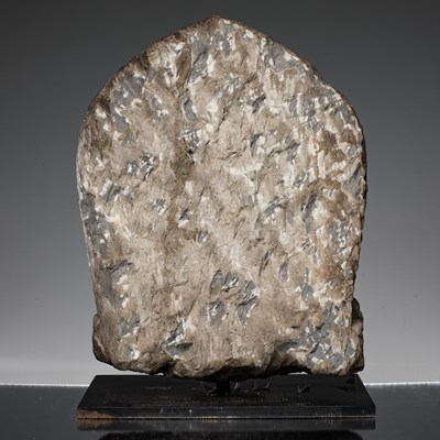 Lot 55 - SHIVA AND PARVATI AS UMA MAHESVARA STONE NEPAL 18TH CENTURY