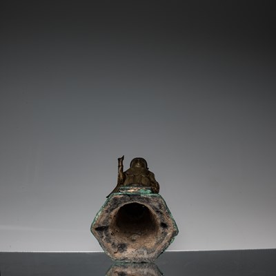 Lot 69 - STANDING BRONZE BUDDHA THAILAND 16TH CENTURY