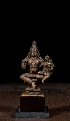 Lot 125 - SHIVA AND PARVATI BRONZE INDIA 17TH CENTURY