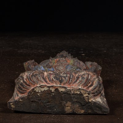 Lot 17 - RARE STANDING VARAHA WOOD COLOURED NEPAL 17TH CENTURY