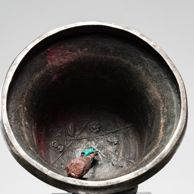 Lot 21 - TIBETAN BRONZE GHANTA 18TH CENTURY